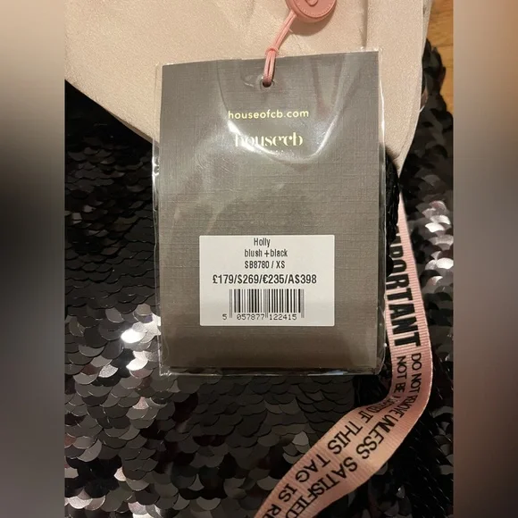 House of CB Black and White Strapless Dress - Picture 13 of 16